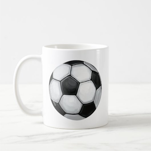サッカーボールマグ コーヒーマグカップ (左)