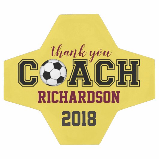 サッカーボールユニークカスタム感謝していのがコーチに贈られます サッカーボール (フラット)
