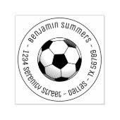 サッカーボールラウンドアドレス セルフインキングスタンプ (デザイン)