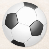 サッカーボールラウンド紙コースター ラウンドペーパーコースター (正面)
