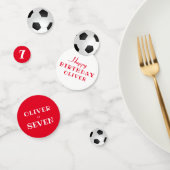 サッカーボールレッドキッド誕生日 コンフェッティ (グループ)