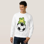 サッカーボール付きカエル スウェットシャツ (正面フル)