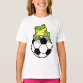 サッカーボール付きカエル Tシャツ (正面)