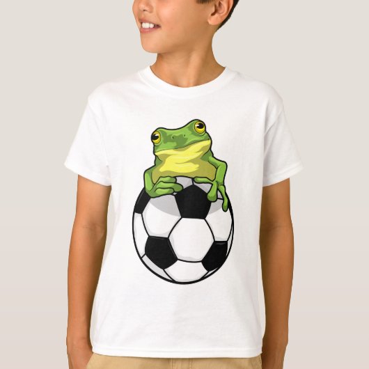 サッカーボール付きカエル Tシャツ (正面)