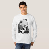サッカーボール付きパンダ Tシャツ (正面フル)
