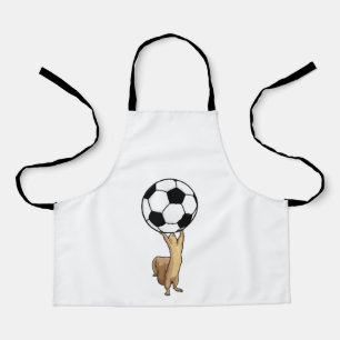 サッカーボール付きリス エプロン