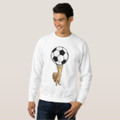 サッカーボール付きリス スウェットシャツ (正面フル)