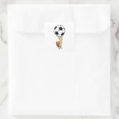 サッカーボール付きリス スクエアシール (バッグ)