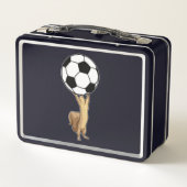 サッカーボール付きリス メタルランチボックス (裏面)