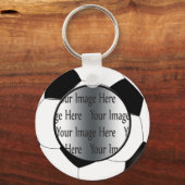 サッカーボール写真 キーホルダー (正面)