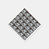 サッカーボール写真 スタンダードカクテルナプキン (角)