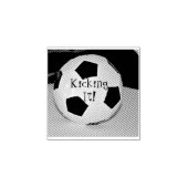 サッカーボール写真 ラバースタンプ (インプリント)