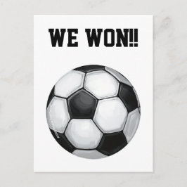 サッカーボール勝った! ポストカード