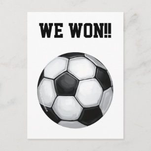 サッカーボール勝った! ポストカード