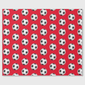 サッカーボール包み紙 ラッピングペーパー (フラット)