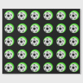 サッカーボール包み紙 ラッピングペーパー (フラット)