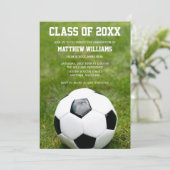 サッカーボール卒業パーティー発表 招待状 (スタンド正面)