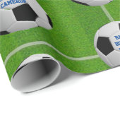 サッカーボール及びピッチパーソナライズされたラッピング紙 ラッピングペーパー (ロールコーナー)
