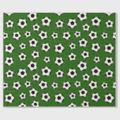 サッカーボール及びフィールドパーティー包装紙 ラッピングペーパー (フラット)