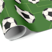 サッカーボール及びフィールドパーティー包装紙 ラッピングペーパー (ロールコーナー)