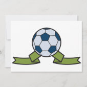 サッカーボール及びリボン招待状 招待状 (正面)