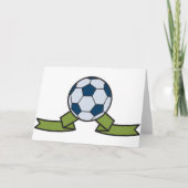 サッカーボール及びリボン用グリーティングカード カード (正面)
