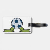 サッカーボール及びリボン荷物タグ ラゲッジタグ (裏面横)