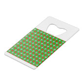 サッカーボール及び赤いハートスケッチ クレジットカード栓抜き (裏面アングル)