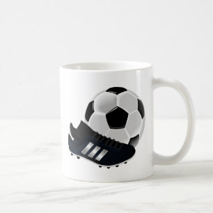 サッカーボール及び靴 コーヒーマグカップ