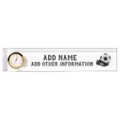 サッカーボール及び靴 デスクネームプレート (正面)