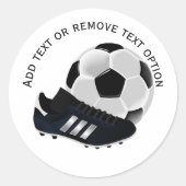 サッカーボール及び靴 ラウンドシール (正面)