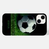 サッカーボール名パーソナライズされたサッカー Case-Mate iPhoneケース (裏面 (横))