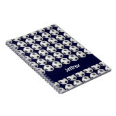 サッカーボール名パーソナライズされたスパイラル ノートブック (右側)