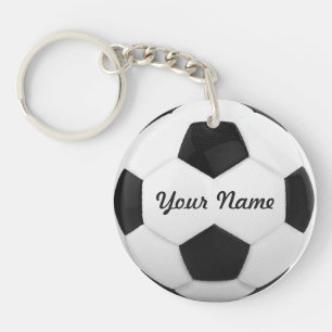 サッカーボール名パーソナライズされたスポーツ キーホルダー