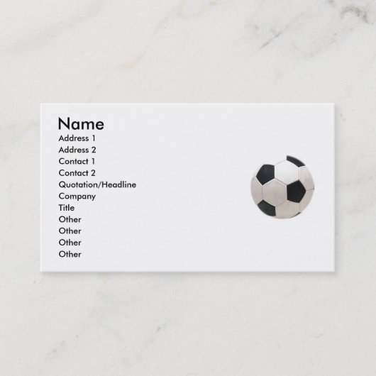 サッカーボール名刺 名刺 (正面)
