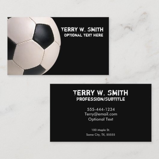 サッカーボール名刺 名刺 (正面/裏面)