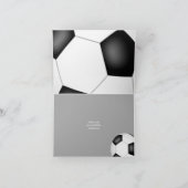 サッカーボール吹き出しキッズスポーツスター誕生日 カード (内部)