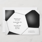 サッカーボール吹き出しキッズスポーツスター誕生日 案内状 (裏面)