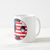 サッカーボール国旗 – USA美術館贈答品 コーヒーマグカップ (正面右)