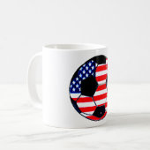 サッカーボール国旗 – USA美術館贈答品 コーヒーマグカップ (正面左)