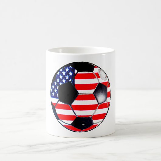 サッカーボール国旗 – USA美術館贈答品 コーヒーマグカップ (中央)