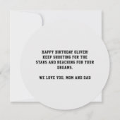 サッカーボール子供の誕生日時代写真 カード (裏面)