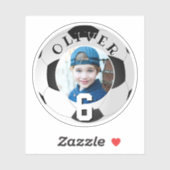 サッカーボール子供の誕生日時代写真 シール (シート)