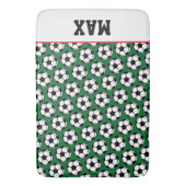 サッカーボール子供NAMEスポーツデコールおもしろい バスマット (正面縦)