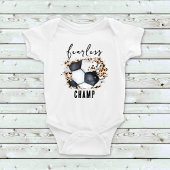 サッカーボール少年かわいい大胆不敵なチャンプ ベビーボディスーツ
