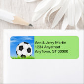 サッカーボール差出人住所ラベル ラベル (インサイチュ)