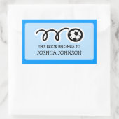 サッカーボール帳ラベルシール |学校用品 長方形シール (バッグ)