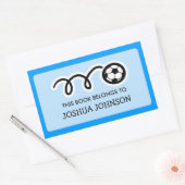 サッカーボール帳ラベルシール |学校用品 長方形シール (封筒)