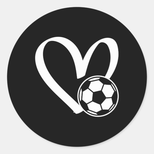 サッカーボール彼 ラウンドシール (正面)