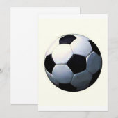 サッカーボール招待状 招待状 (正面/裏面)